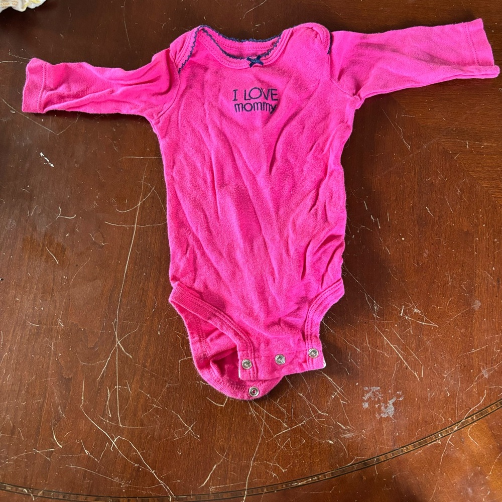 I love mommy long sleeve onesie button up